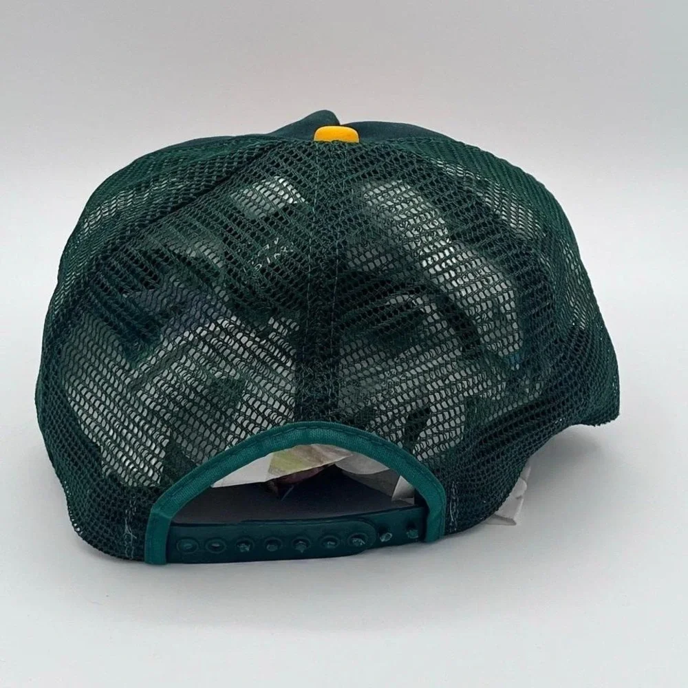 Vintage 1980s‎ Green Bay Packers Mesh Trucker Hat Snapback Cap New Era NFL USA